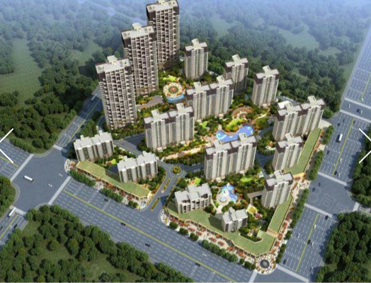 团风碧桂园翡翠华府楼盘建筑物外景
