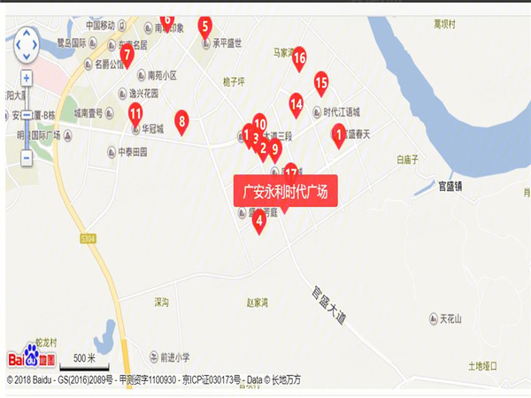 广安永利时代广场楼盘区位规划