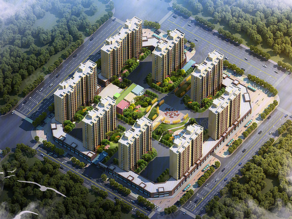 海韵世纪公园楼盘建筑物外景