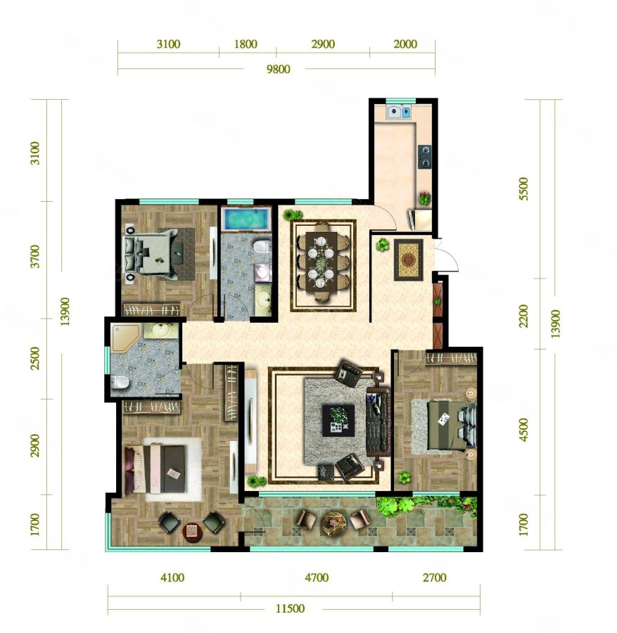 营口林昌天铂户型图片