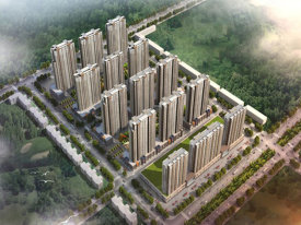 青山娜琳商圈呼得木林新天地楼盘新房真实图片