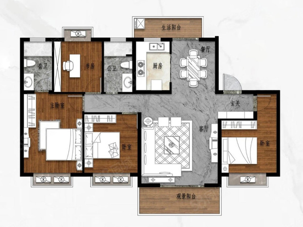 住总·莲溪阁全景图