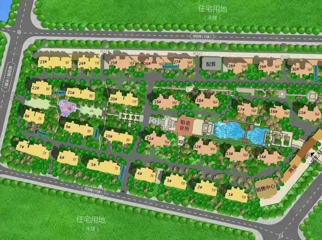 恒大悦府一期楼栋沙盘图