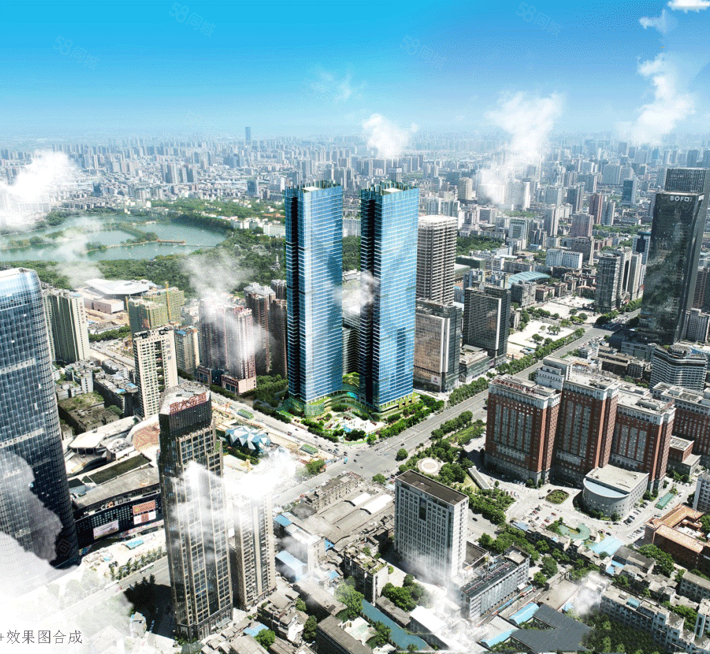 全景图,高耸于cbd正中心,长沙新地标