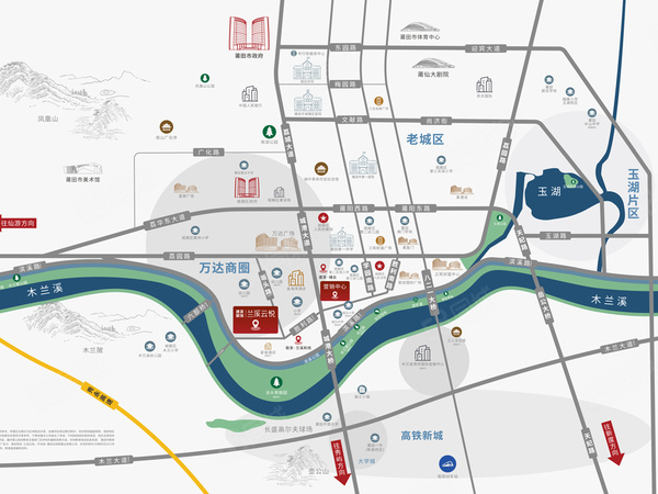 建发联发兰溪云悦楼盘区位规划