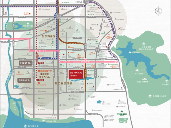 锦溢·净月辰院楼盘区位规划