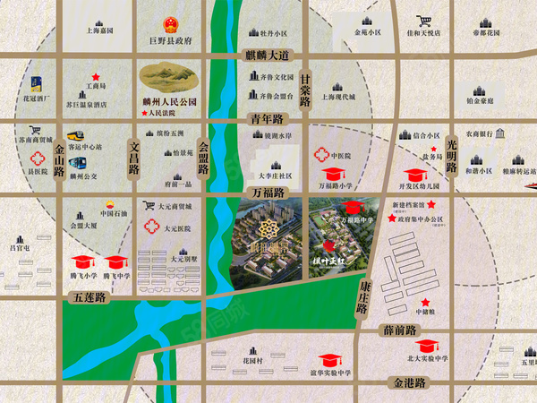 巨野枫叶正红(枫庭骊景)房价,户型图,周边配套和交通详情-菏泽58同城