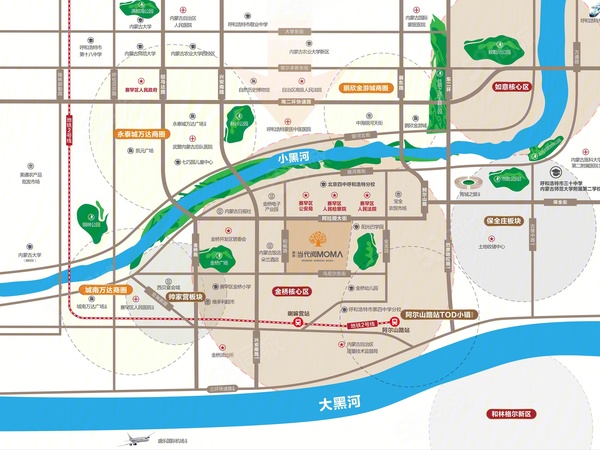 鹏辉·当代阅MOMA楼盘区位规划