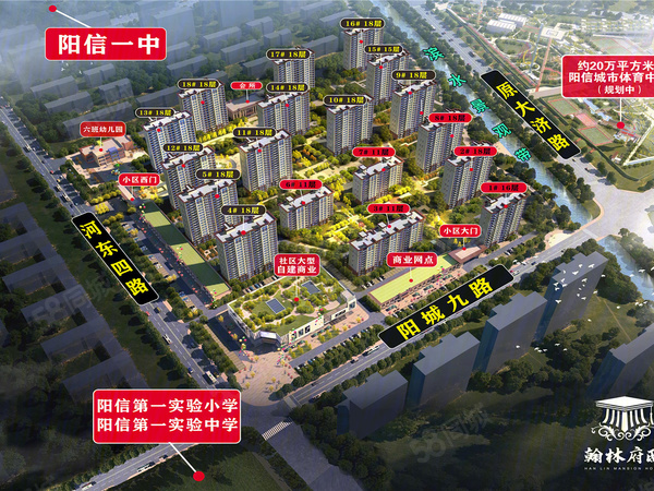 阳信翰林府邸楼盘建筑物外景