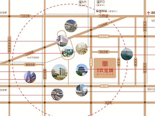 银丰玖玺城规划图图片