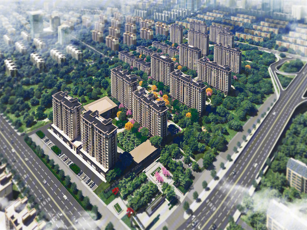 鑫田·紫御东方楼盘建筑物外景