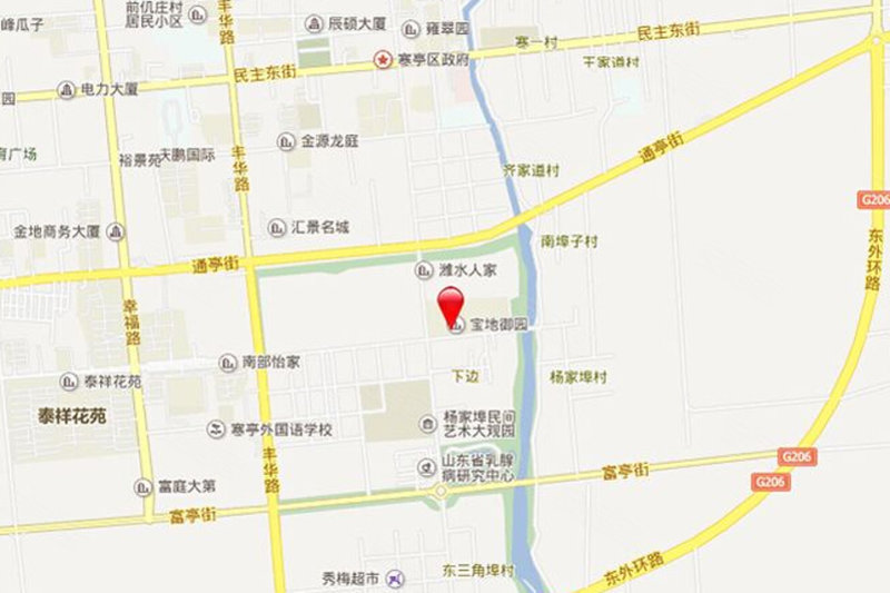 潍坊宝地御园-交通图(46 潍坊安居客