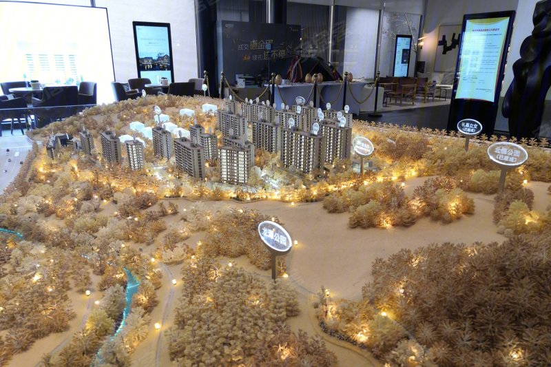 绿城晓风印月沙盘图