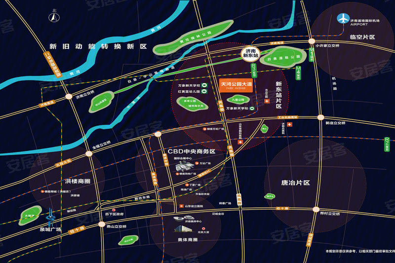 天鸿公园大道二期交通图