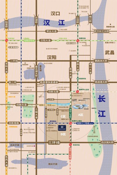 武汉城投融创国博城-交通图(158) - 武汉安居客