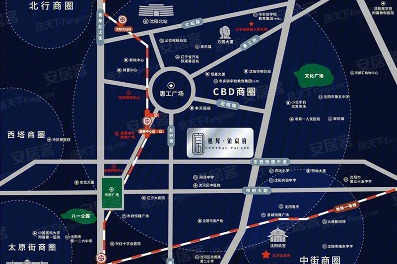 沈阳旭辉·铂宸府-交通图(131) - 沈阳安居客