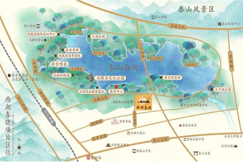 泰安安居·西湖春晓-交通图(56) - 泰安安居客
