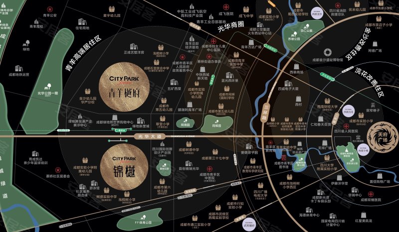 成都中国铁建青羊樾府-交通图(113) - 成都安居客