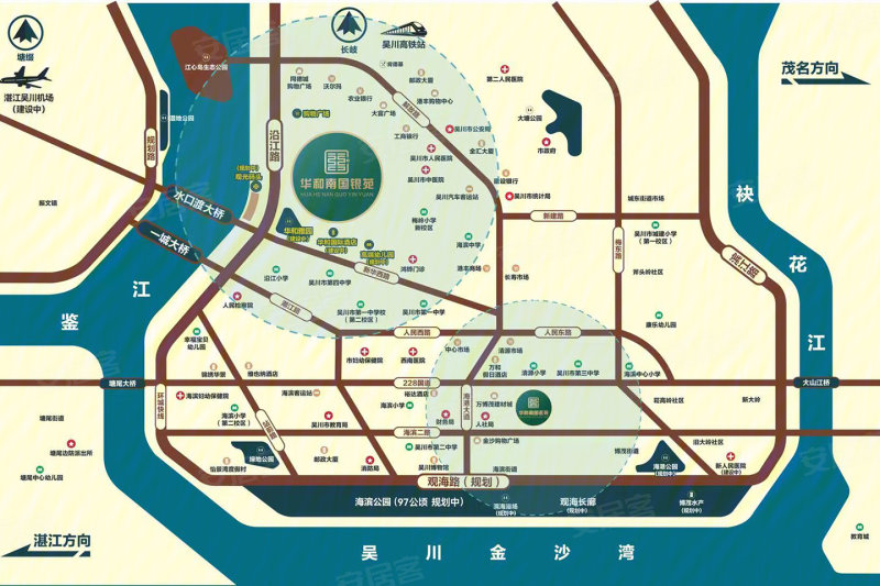 华和南国银苑交通图
