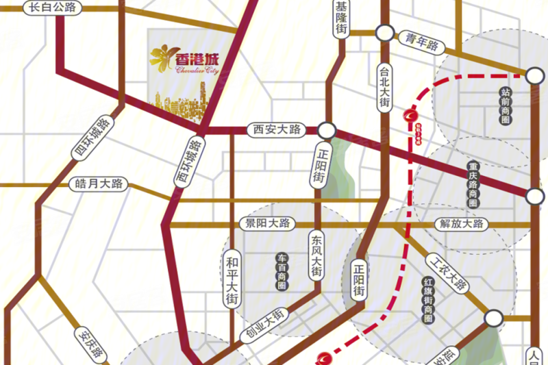 长春香港城住宅-交通图(127) - 长春安居客