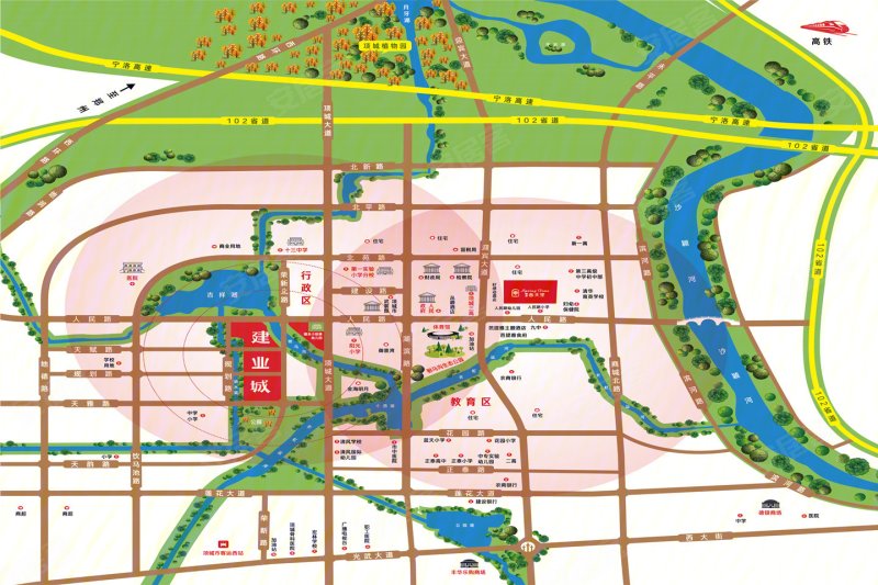 项城建业城交通图