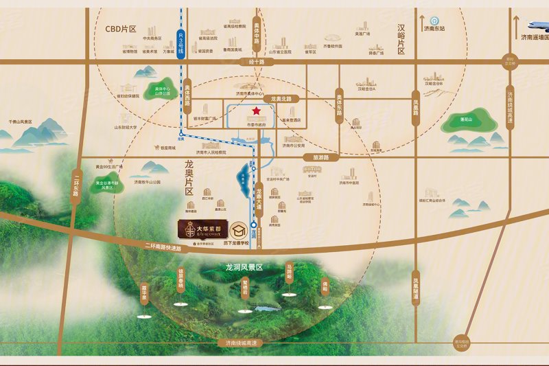 济南大华紫郡-交通图(129) - 济南安居客
