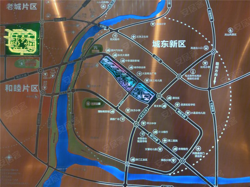 兴国长海上城交通图