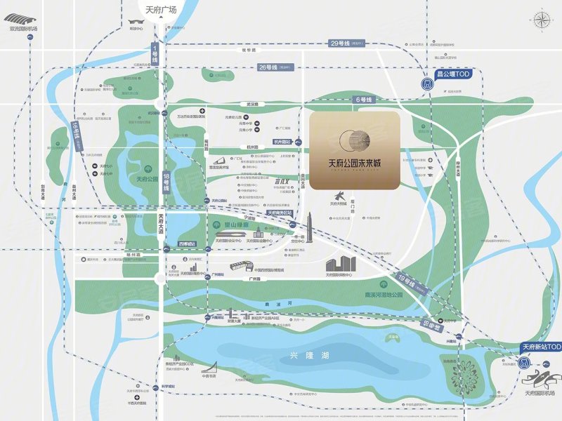 成都天府公园未来城-交通图(59) - 成都安居客