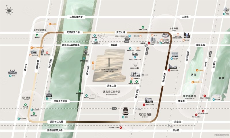 武汉武汉长江中心-交通图(110) - 武汉安居客