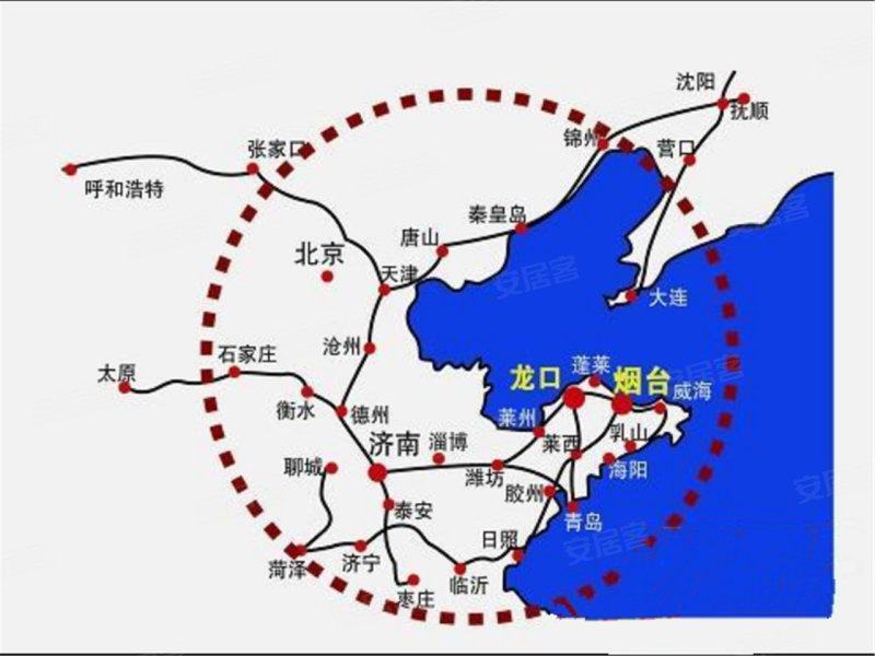 龙口市地图带路名图片