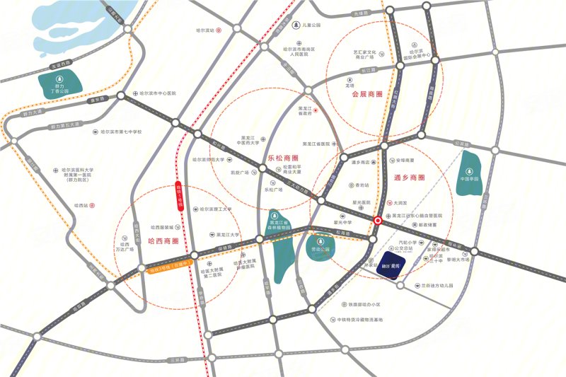 哈尔滨融创兰园-配套图(26) - 哈尔滨安居客