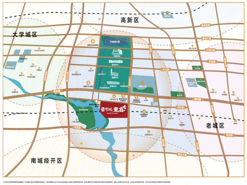 淄博市星河城规划图图片