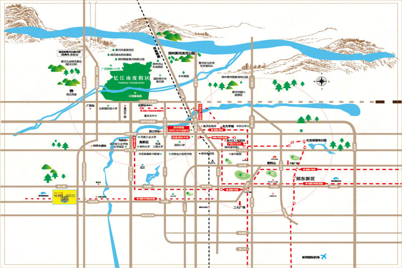 郑州忆江南度假区-交通图(75) - 郑州安居客