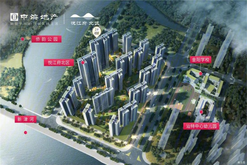 汕头中海地产悦江府北区·东区-效果图(143) - 汕头安居客