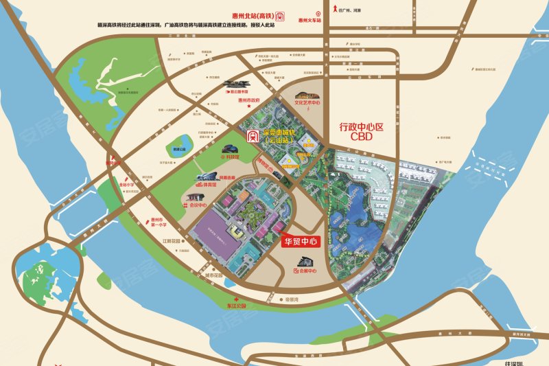 惠州华贸中心-交通图(34) - 惠州安居客