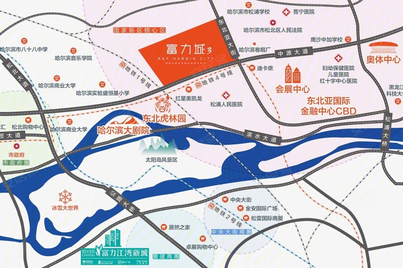 哈尔滨富力城-交通图(122) - 哈尔滨安居客