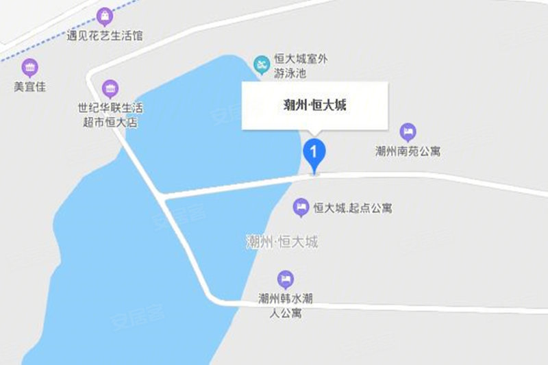 潮州恒大城地图图片