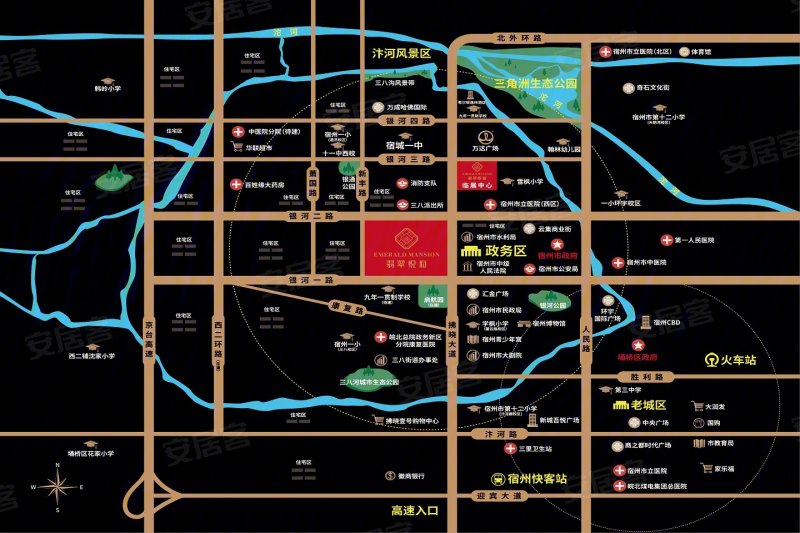 宿州翡翠悦府-交通图(51) - 宿州安居客