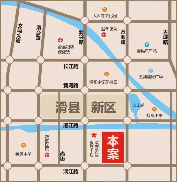 滑县城区道路地图图片