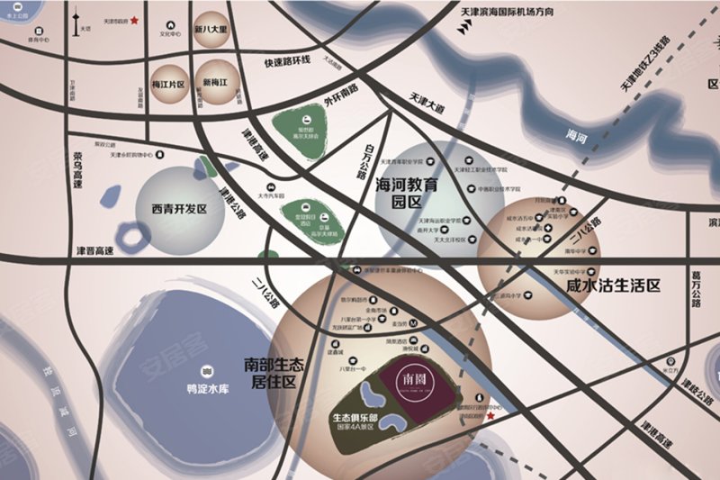 天津南园-交通图(167) - 天津安居客
