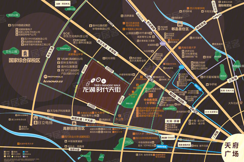 成都龙湖时代天街地图图片