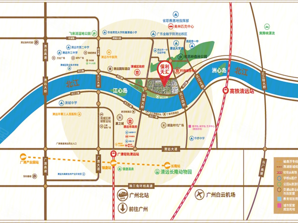 保利天汇,清远保利天汇房价,楼盘户型,周边配套,交通地图,清远市清城