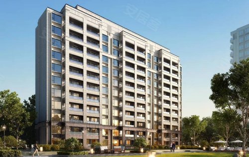 小区法式简约外立面效果图