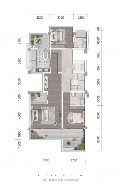 华润置地天宸上院E1户型,华润置地天宸上院别墅约233.00平米户型图,朝南北朝向 - 成都安居客
