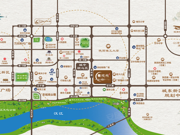 城市更新·珑樾，汉中城市更新·珑樾房价，楼盘户型，周边配套，交通地图，汉宁路与梁州路交汇处东北角 - 安居客