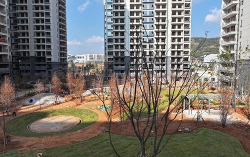 中南新城云樾动态:中庭绿化持续更新中.-昆明安居客