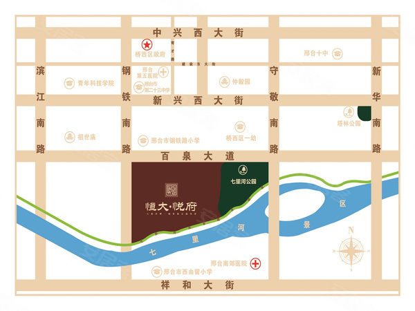 邢台恒大悦府,邢台邢台恒大悦府房价,楼盘户型,周边配套,交通地图,钢铁路与百泉大道交叉口东南角 - 安居客