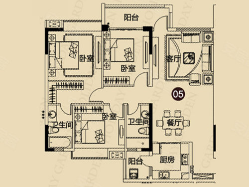 假日花园户型图