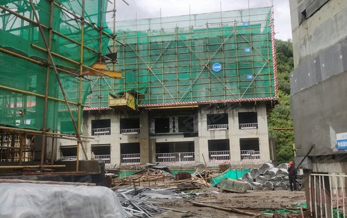 华萃西山别墅施工现场