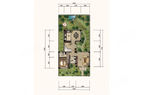 南中爨城H2户型,南中爨城别墅约180.24平米户型图,朝南朝向 - 曲靖安居客